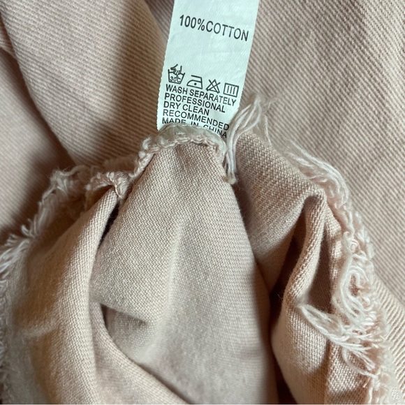 NYX Cosmetics France Button Up Denim Shirt Light Pink ASIS Medium? - Picture 9 of 9